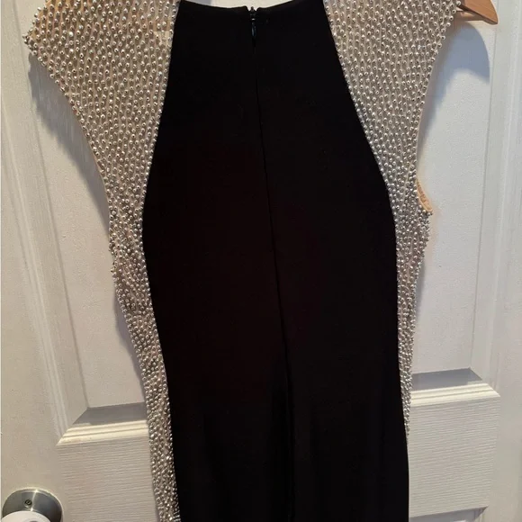 Xscape Black Dress with Silver Accents - Picture 4 of 5